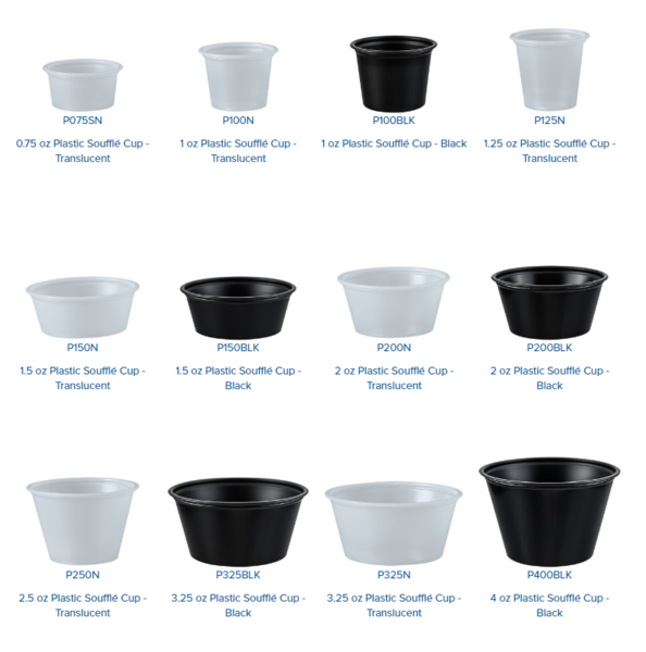 3.25 oz Plastic Portion Cup (2500 pcs)